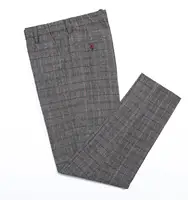 Men's Herringbone Pants Plaid Suits Trousers Wool Tweed Suits Pants With Hidden Expandable Waist For Wedding 1
