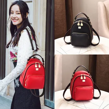 

Women's Bag 2020 Spring and Summer New Mini Knapsack Simple Double Shoulder Bag Oblique Span Bag