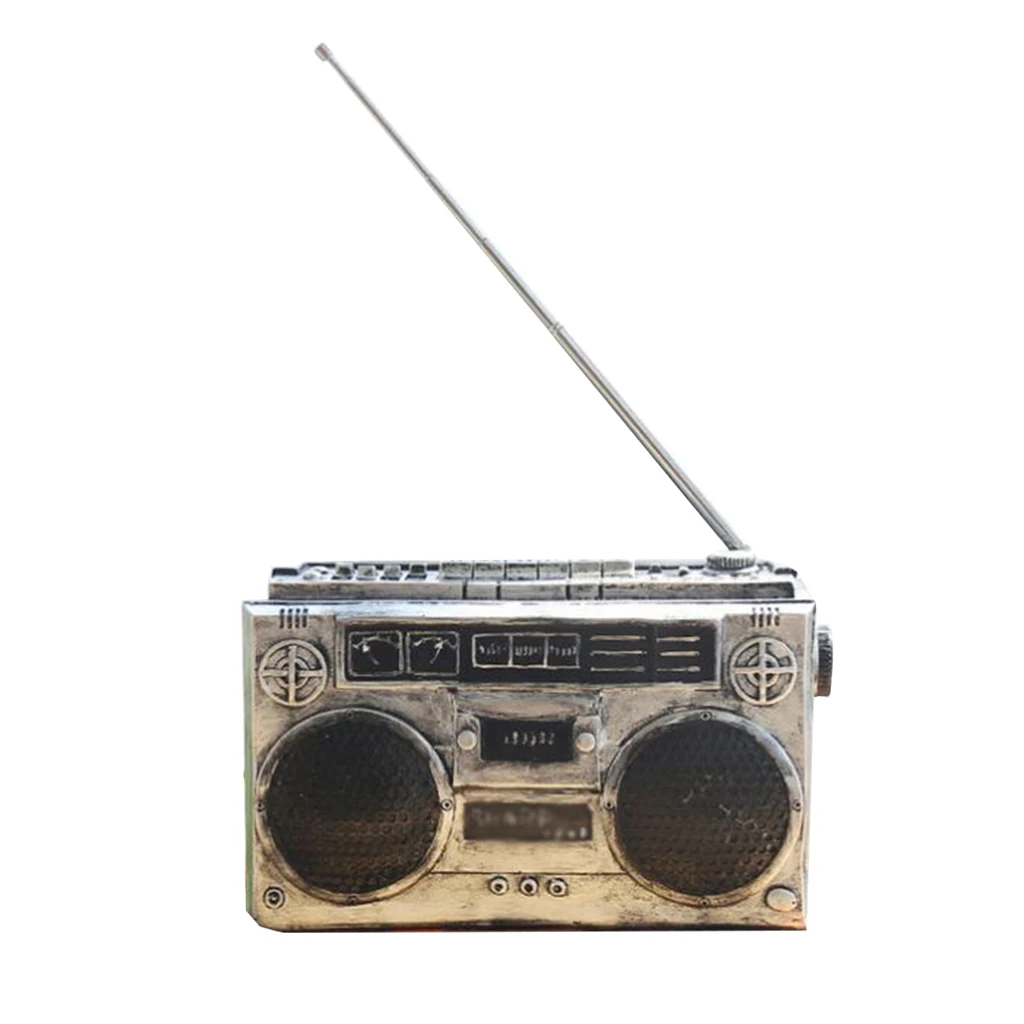Retro Style Home Desktop Decor Resin Crafts Antique Radio Shape Saving Pot Resin Ornaments for Home Tabletop Decor Shop Display
