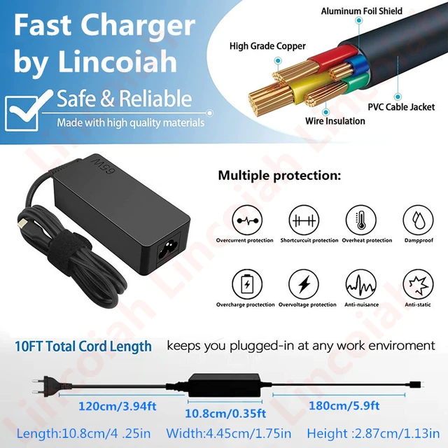 Chargeur Lenovo Type C Model1 20v-3.25a