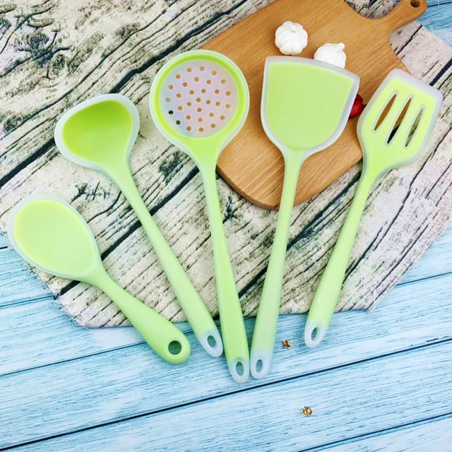 Utensilios de cocina de silicona Utensilios de cocina  Cuchara de cocina  de silicona-Cuchara de cocina larga-Aliexpress