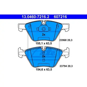 

Disc pads. \ BMW E90/E91 2.0/2.5/3.0i 05 ATE 13.0460-721