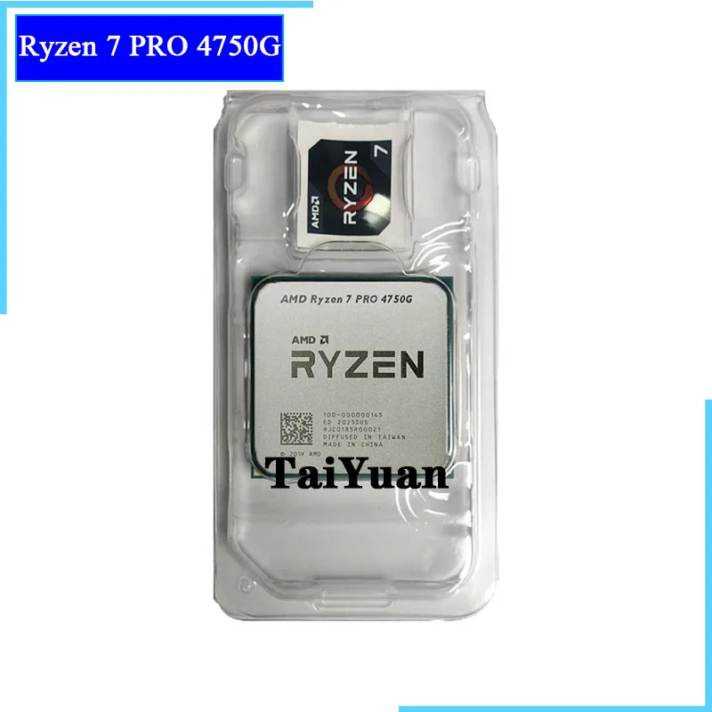 AMD Ryzen 7 PRO 4750G R7 PRO 4750G 3.6 GHz Eight-Core 16-Thread 65W CPU Processor 100-000000145 Socket AM4 New but not cooler
