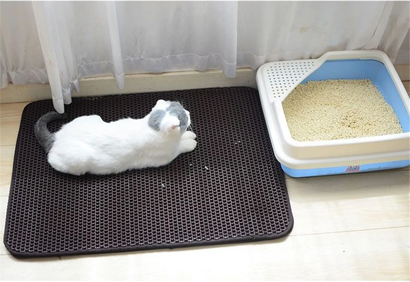 EVA двухслойный коврик для туалета коврик для домашних животных Кот песок Кот туалетный коврик Trapper складной нескользящий коврик для кошек водонепроницаемый коврик для домашних животных кошек