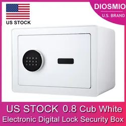 DIOSMIO – boîte de sécurité blanche 0.8Cub, avec sac ignifuge, boîte de sécurité avec écran à clavier numérique, avec lumière intégrée, sécurité en acier 