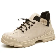 Высокие защитные сапоги со стальным носком, устойчивые к прокалыванию и дышащие мужские сапоги для отдыха со стальным носком