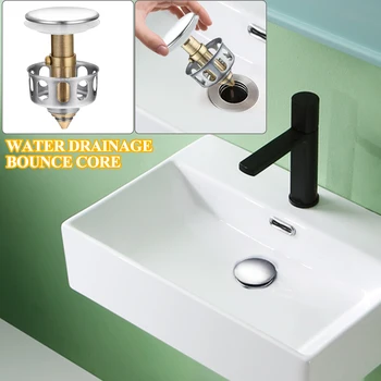 

New Universal Wash Basin Bounce Drain Filter New Hot Basin Bounce Core Bathroom Lavatory Kitchen Bathtub Accessories
