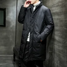 Осень и зима новая пуховая куртка мужская повседневная одежда длинное пальто