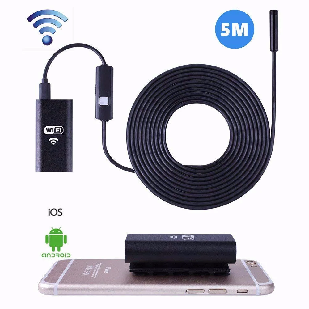 

WIFI Endoscope Camera Mini Waterproof Inspection Camera Endoscope Borescope Camera with 8 LED For Windows PC IOS Android Phone