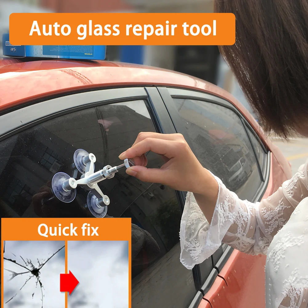 

Aluminum Alloy Car Windshield Glass Crack Chip Windscreen Repair DIY Tools Kit