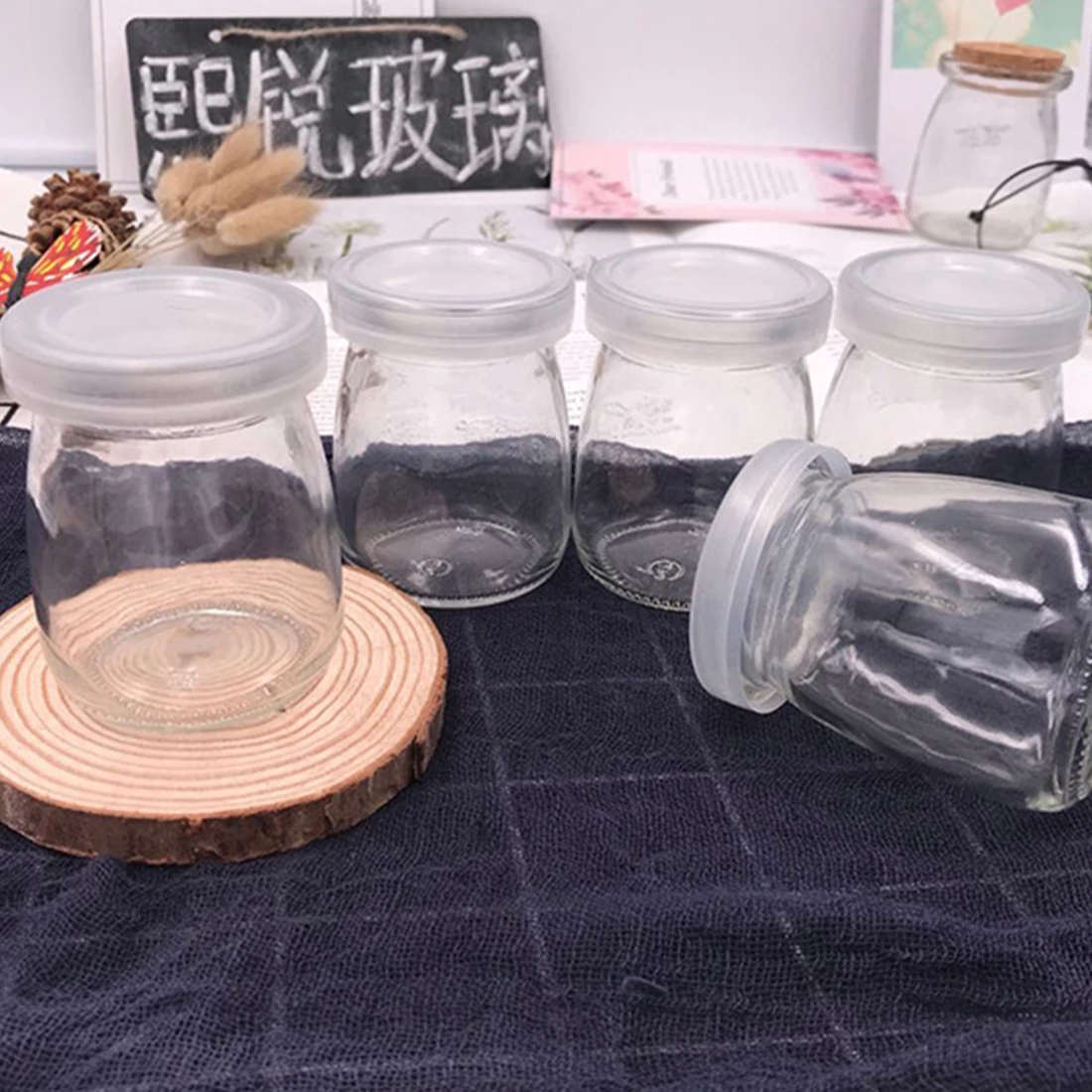 20 шт 7,2X5,5 см 100 мл медовый йогурт пудинг стеклянная бутылка DIY мини-бутылка для желе, молока форма для выпечки Декор контейнеры-прозрачный