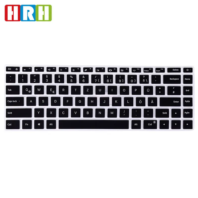 

HRH High Quality Anti-dust German Russian Spanish Silicone Keyboard Protective Film Keypad Cover Skin For Xiaomi pro15.6"