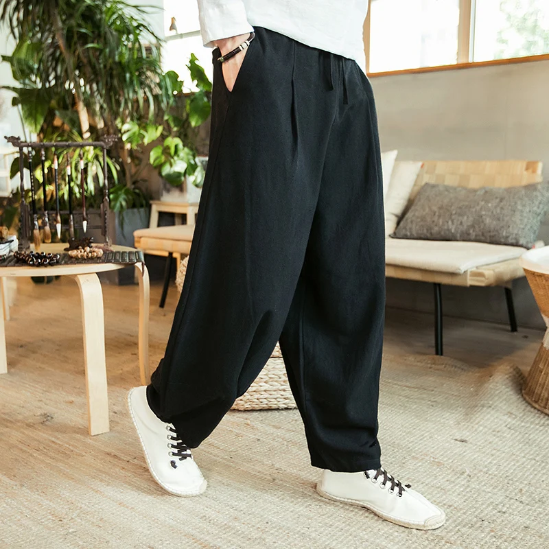 Streetwear Men's Joggers Sweatpants Loose Men Harem Pants Harajuku Style Ankle-Length Trousers Woman Wied Leg Pants Big Size 5XL