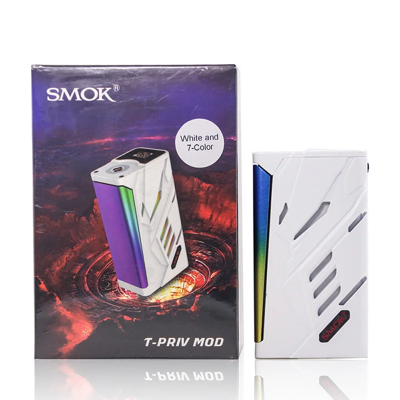 SMOK 220 Вт T-PRIV 5 мл TFV8 Большой Детский Светильник VW TC Vape Mod электронная сигарета вейпер испаритель комплект VS SMOK Alien - Цвет: White Box Mod