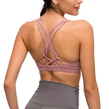 Женский Профессиональный ударопрочный гибкий крой Гладкий абсолютный тренировка Производительность Йога, бег, Спорт бюстгальтер