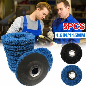 

5 Pcs Durable Poly Strip Disc Wheel 115X22mm Wood Metal Paint Rust Removal Clean Abrasive Tools For Angle Grinder Aceessories