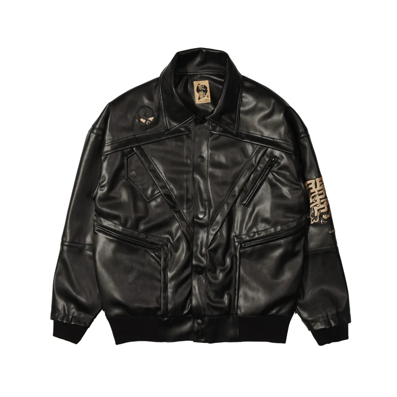 

Winter new Men's PU motorcycle Leather jackets mens motorcycle clothing locomotive anti-fall clothing motorcycle riding Clothing