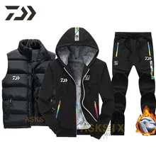 

Autumn Winter Fishing Clothes for Men Windproof Velvet Keep Warm Fishing Clothing Men Outdoor Sport Breathable Vest Hoodie