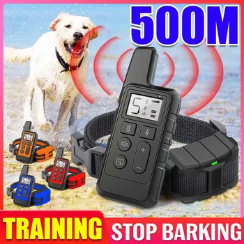

500m Electric Dog Training Collar Remote Control Anti Bark Waterproof Rechargeable Vibration Stop Barking