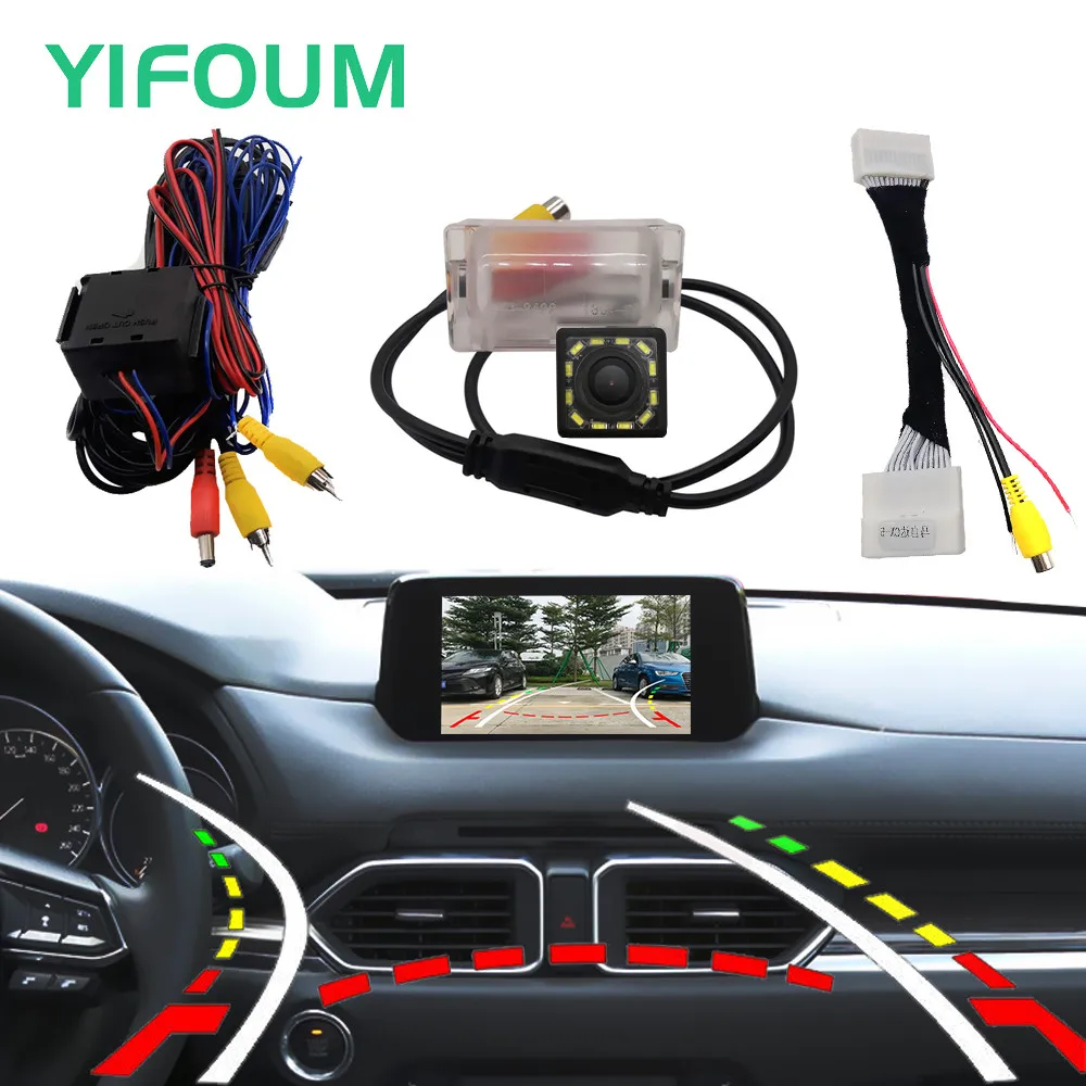 Fisheye Dynamic Trajectory HD 자동차 후면보기 백업 카메라 마즈다 CX9 CX-9 CX5 CX-5 KF 2019 2020 & Original Factory Screen