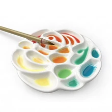 Керамика художника краски палитра Роза предназначен лоток для акварельной гуаши краски, 6 дюймов в диаметре