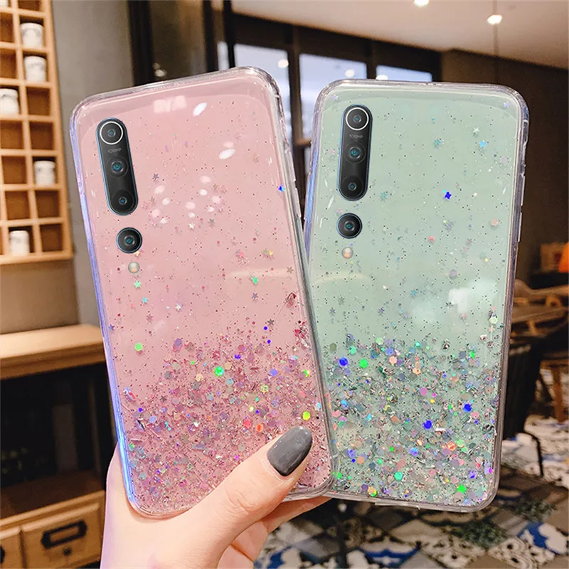 Роскошный блестящий чехол со звездами для Xiaomi Mi 9 Pro 8 SE Lite A3 A2 A1 CC9E CC9 6X 5X Redmi Note 7 5