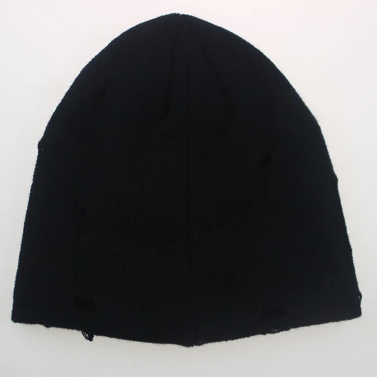 1 шт. шапка из искусственной кожи с надписью True casual Beanies для мужчин и женщин теплая вязаная зимняя шапка модная однотонная хип-хоп унисекс шапка бини - Цвет: Черный