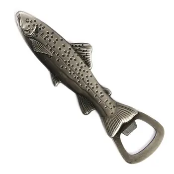 

Stainless Steel Fish-shape Beer Bottle Opener Fridge Magnet Souvenir Sticker Outdoor Multifunction Tools