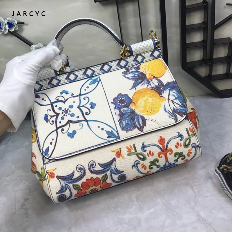 

Goddess Luxury Exquisite Print Painted Women Genuine Cowhide Leather Messenger Bag Famous Designer Shoulder Bag Original Quality