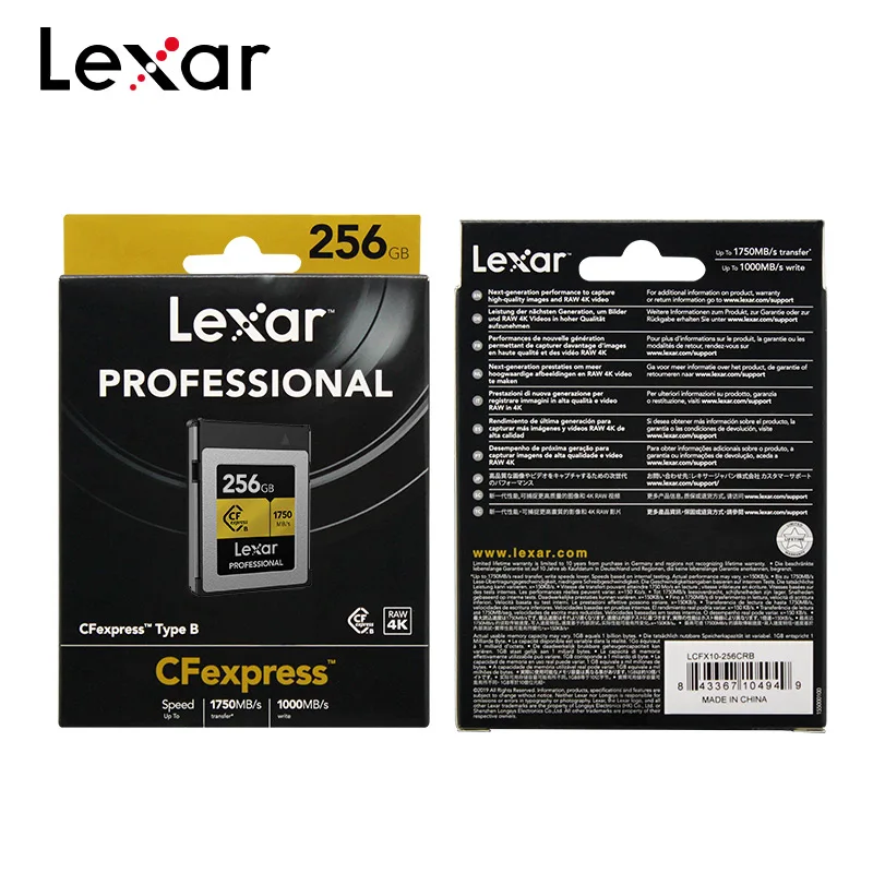 100% Оригинальный Lexar CFexpress Тип B Card 64 Гб 128 карты памяти Устройство для чтения карт