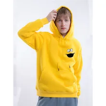 Women's Autumn Hooded Hoodies Sweatshirt Plus Velvet Pockets Oversize Sweatshirts Women Spring Embroidered Cartoon Sweatshirts