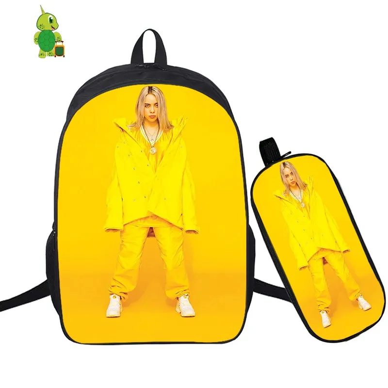 28 В стиле «хип-хоп» Billie Eilish 2 шт./компл. рюкзак школьные сумки для подростков мальчиков и девочек студенты рюкзак для ноутбука Карандаш Чехол дорожные сумки - Цвет: 28