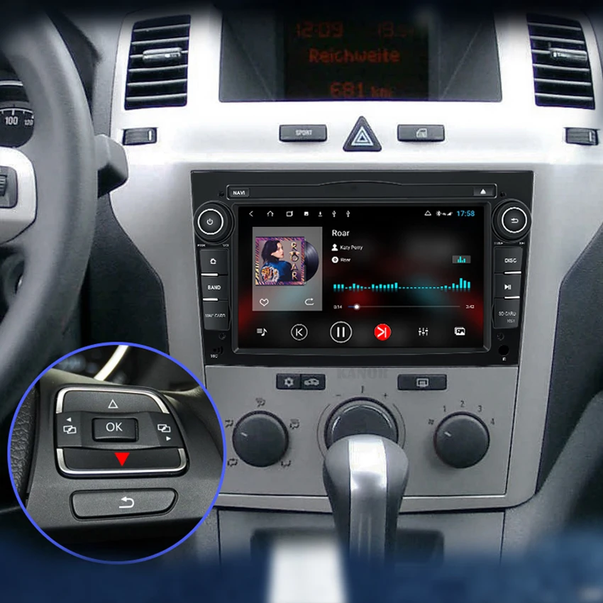 Najtaniej KANOR IPS DSP 4GB Android 9.0 2 DIN nawigacja samochodowa gps dla opla Vauxhall Astra H Vectra Antara Zafira Corsa Vivaro Meriva Veda odtwarzacz DVD