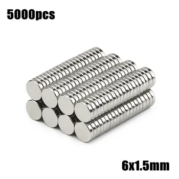

5000pcs 6x1.5mm Super Powerful Strong Bulk Small Round NdFeB Neodymium Disc Magnets Dia 6mm x 1.5mm N35 Rare Earth NdFeB Magnet