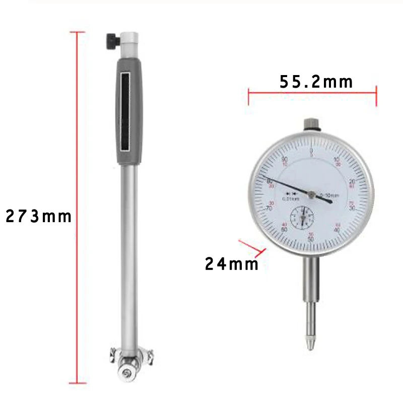 

50-160mm Cylinder Probe Gauge Indicator Dial Bore Gauge Tester Metalwork Spacer