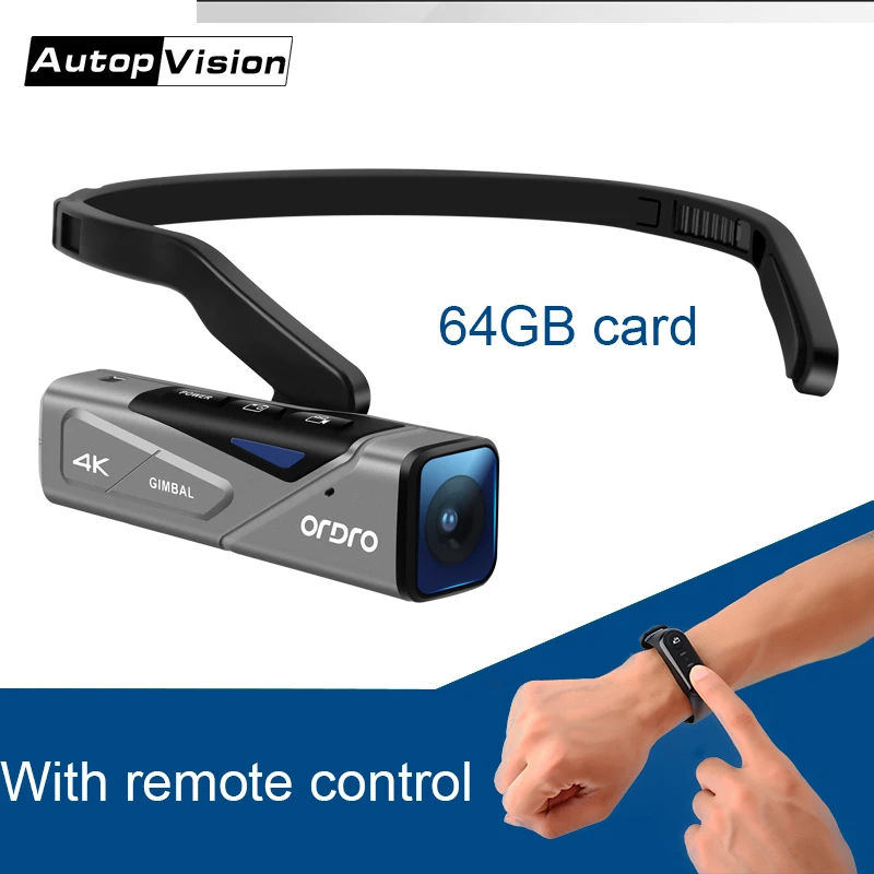 4K Wearable WIFI Video Camera Recording Head Cam Mini Body Camera