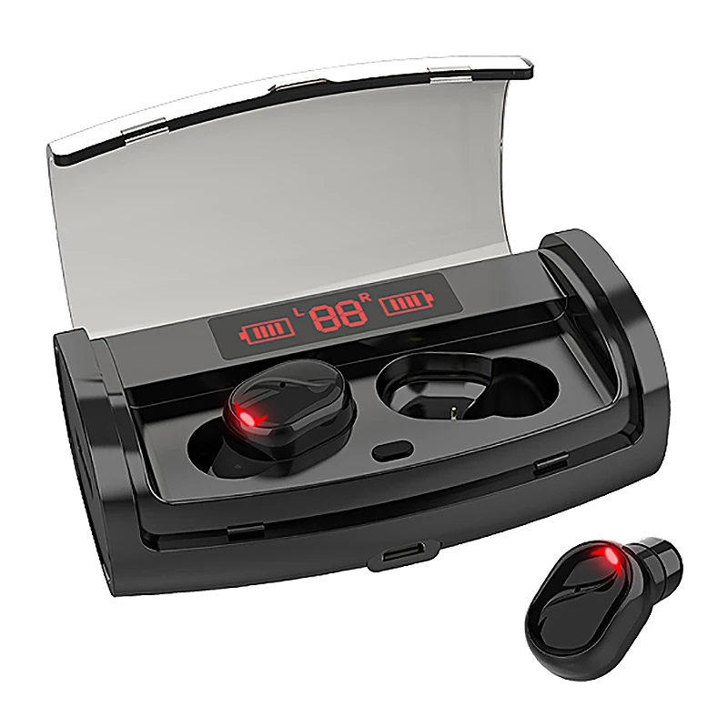 Bluetooth гарнитура M18 TWS 5 0 стерео Спортивная водонепроницаемая с цифровым дисплеем