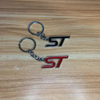 

High quality EcoBoost ST line logo keychain RACING emblem Car keyring for ford focus 2 3 fiesta ranger fusion auto accessories