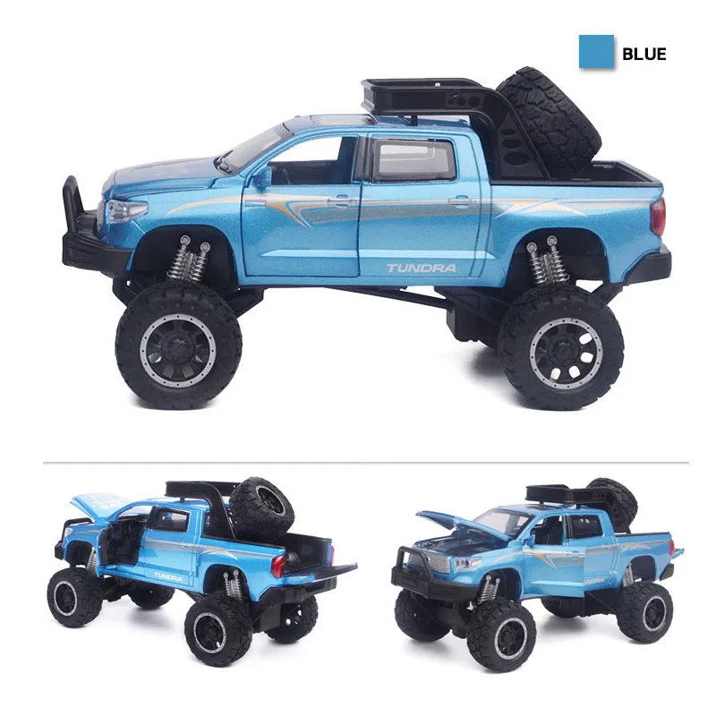 1:32 модель автомобиля Toyota Tundra, литая Игрушечная модель автомобиля из сплава, детская игрушка для коллекционирования