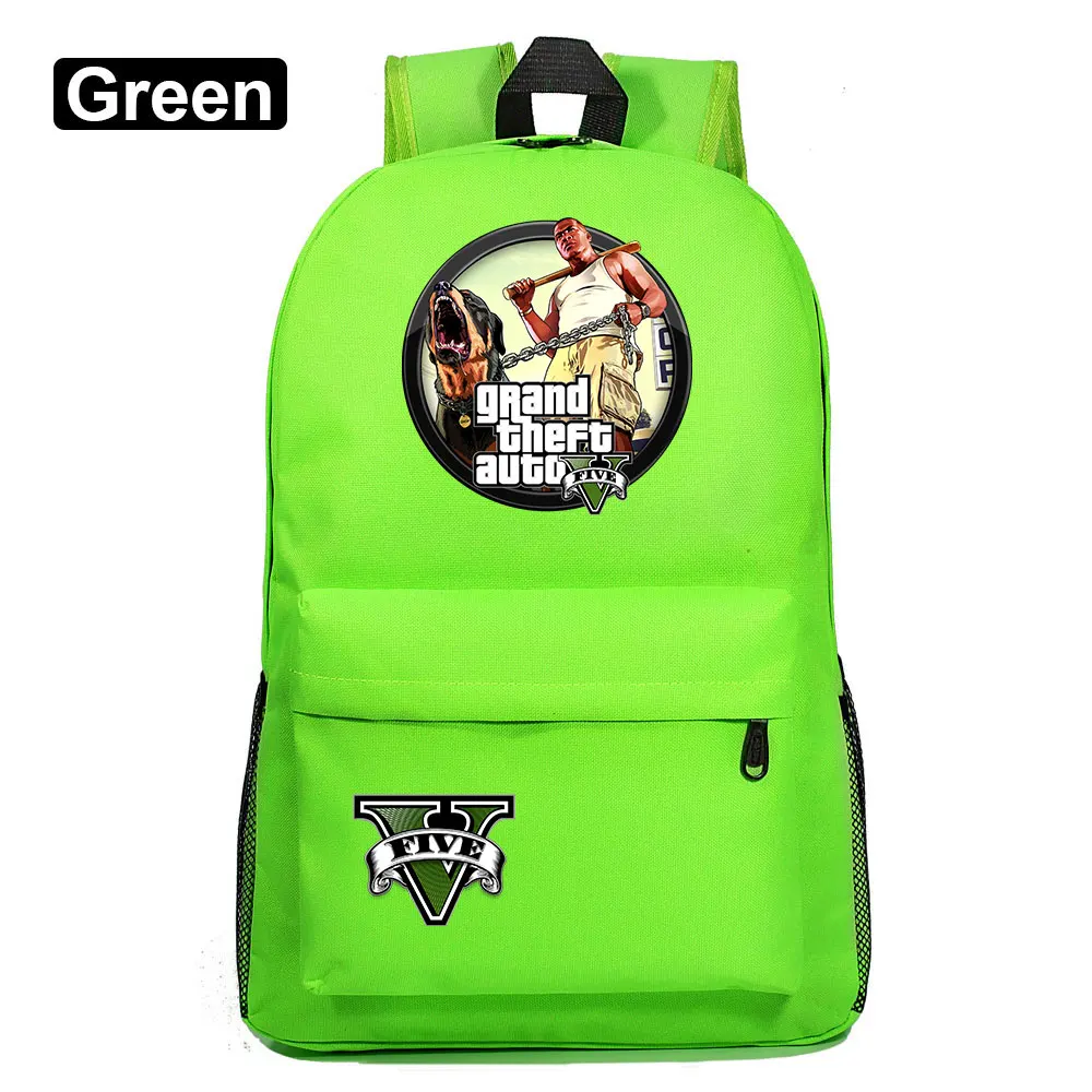 Модная популярная игра GTA5 Grand Theft Auto V мальчик девочка книжный школьный рюкзак женская сумка пакет школьная сумка для подростков мужской студенческий рюкзак