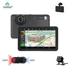 Автомобильный видеорегистратор Anfilite H55, 7 дюймов, Android, GPS навигатор, четыре ядра, 16 ГБ, двойная камера, 1080P, запись, бесплатные карты Автомобильный видеорегистратор Anfilite H55, 7 дюймов, Android, GPS навигатор, четыре ядра, 16 ГБ, двойная камера, 1080P, запись, бесплатные карты