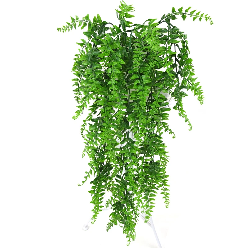 

85cm 5 Forks Artificial Plastic Persian Fern Tree Leaves Plastic Green Simulation Plant Fake Leaves Rattan Home Decoration