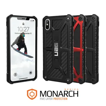 

Urban Armor Gear (UAG) Pathfinder Tough Case Cover For iPhone X XR 5.8 XS Max 6.5 Clamshell Carbon Fiber Black Adventure Series