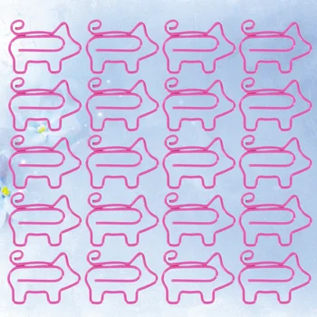 

30Pcs StylishPig Shaped Paper Clip Metal Paper Files Holder Creative Office and School Supply(Pink)