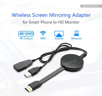 

XTRONS HDTV05 Wireless HDMI HDTV Cable Adapter for IOS For for Apple iPhone 5 6 7 8 9 X XR XS & iPad and Android Phone