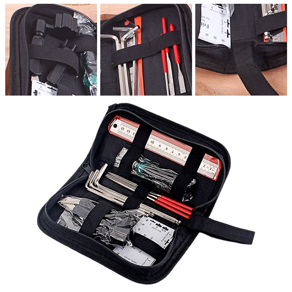 Guitar Tools Kit Tool Accessories Luthier Bass Cleaning Stuff Gifts Learning Repairing Setup Maintenance Set Care