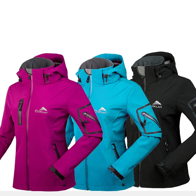 Женская куртка, ветрозащитная, водонепроницаемая, теплая, с капюшоном, флисовая, лыжный костюм, дышащая, для альпинизма, пешего туризма, спортивная куртка