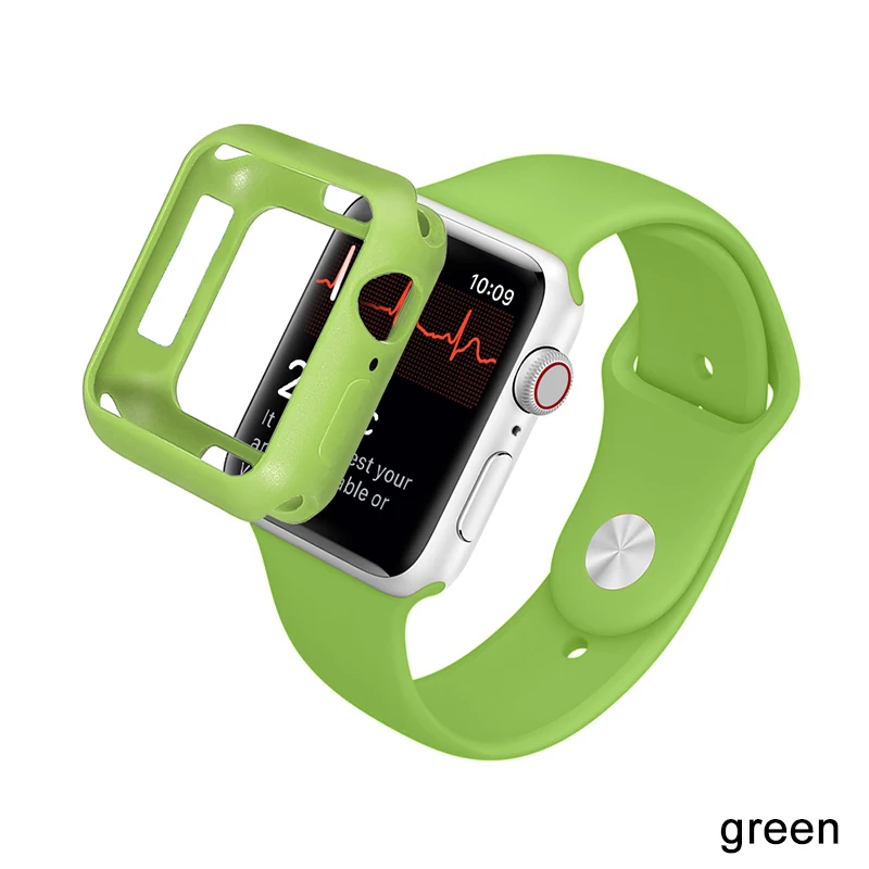 \ Матовый ТПУ чехол для Apple Watch Series 5 4 44 мм 40 мм цветная крышка полная защитная оболочка для iWatch 5 4 40 мм 44 мм бампер для часов