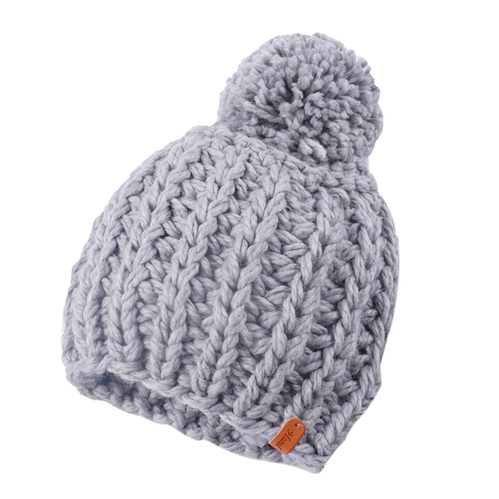 Gorro tejido al Crochet para mujer, de moda de Otoño, para hombre, gorro con forro polar resistente, gorro Cable, gorro liso, sombreros gruesos, gorro para mujer|Las mujeres de y gorros| -