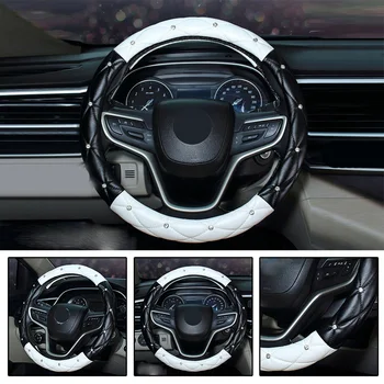 

Universal Steering Wheel Cover Protective 38cm/15Inch Rhinestones Decoration
